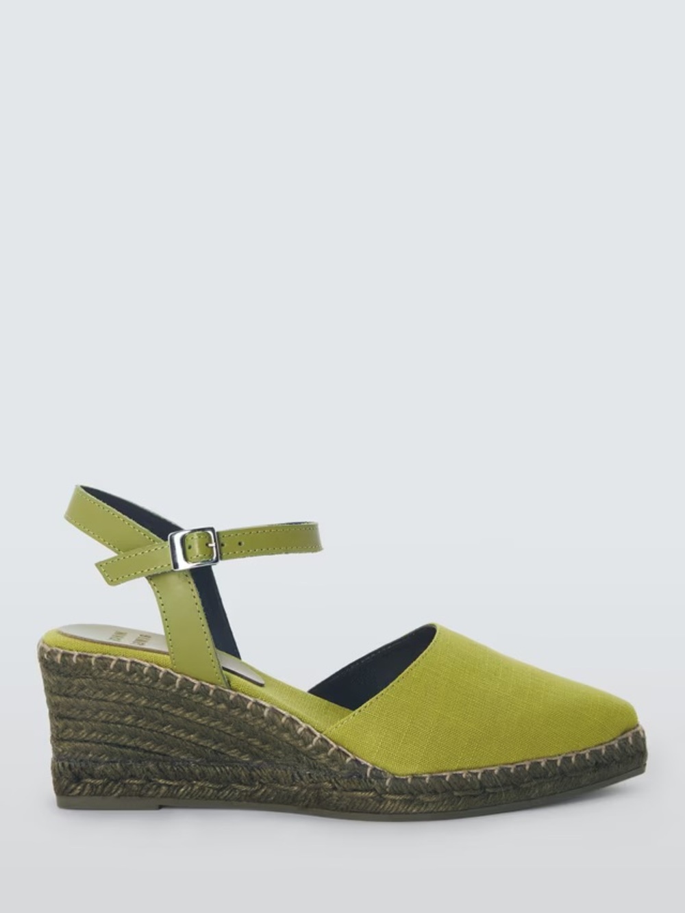 Olive Green Women's Espadrille Wedge Ankle-Strap Sandal